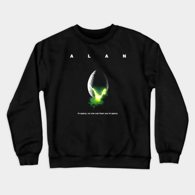 ALAN shirt - Alien Crewneck Sweatshirt by scottgarland